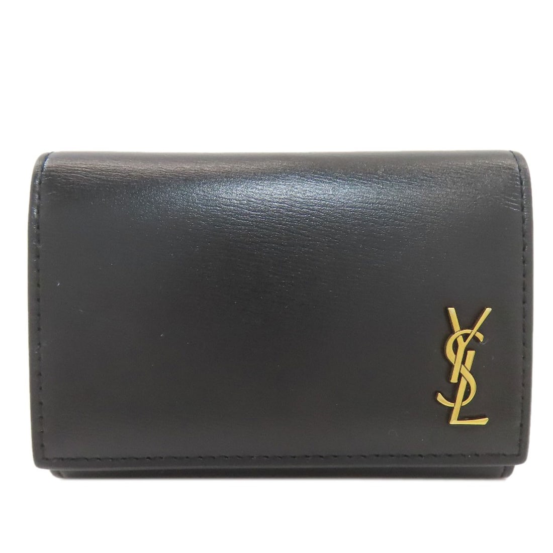 Yves Saint Laurent logo leather hardware key holder: Yves Saint Laurent logo leather hardware key holder Elevate your everyday essentials with the iconic Yves Saint Laurent logo leather hardware key holder, crafted from rich black Italian leather and