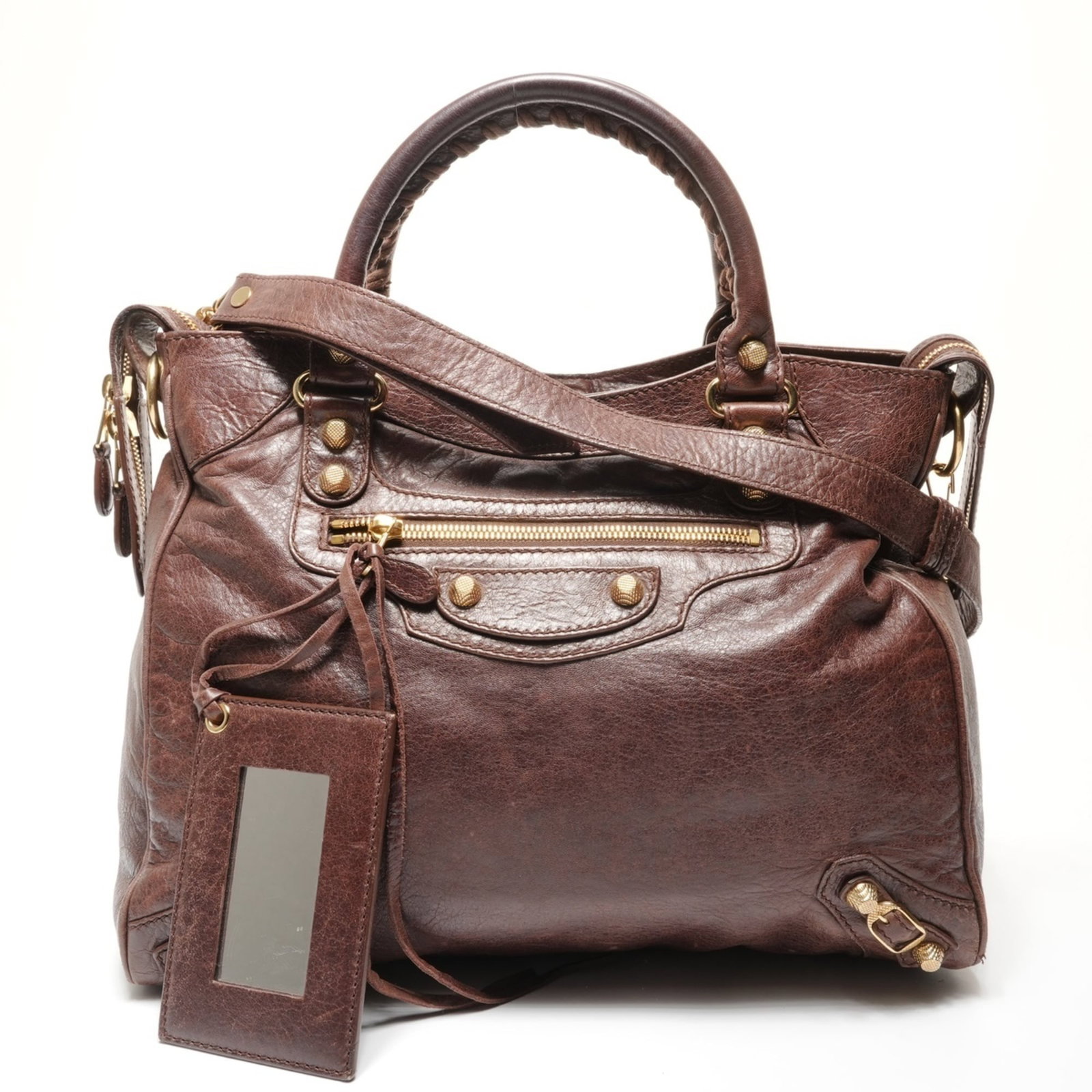 Balenciaga is a shoulder bag: Balenciaga is a shoulder bag "Elevate your everyday style with the iconic Balenciaga shoulder bag, boasting a timeless brown hue and adjustable strap length for a customizable fit. Measuring 25cm x
