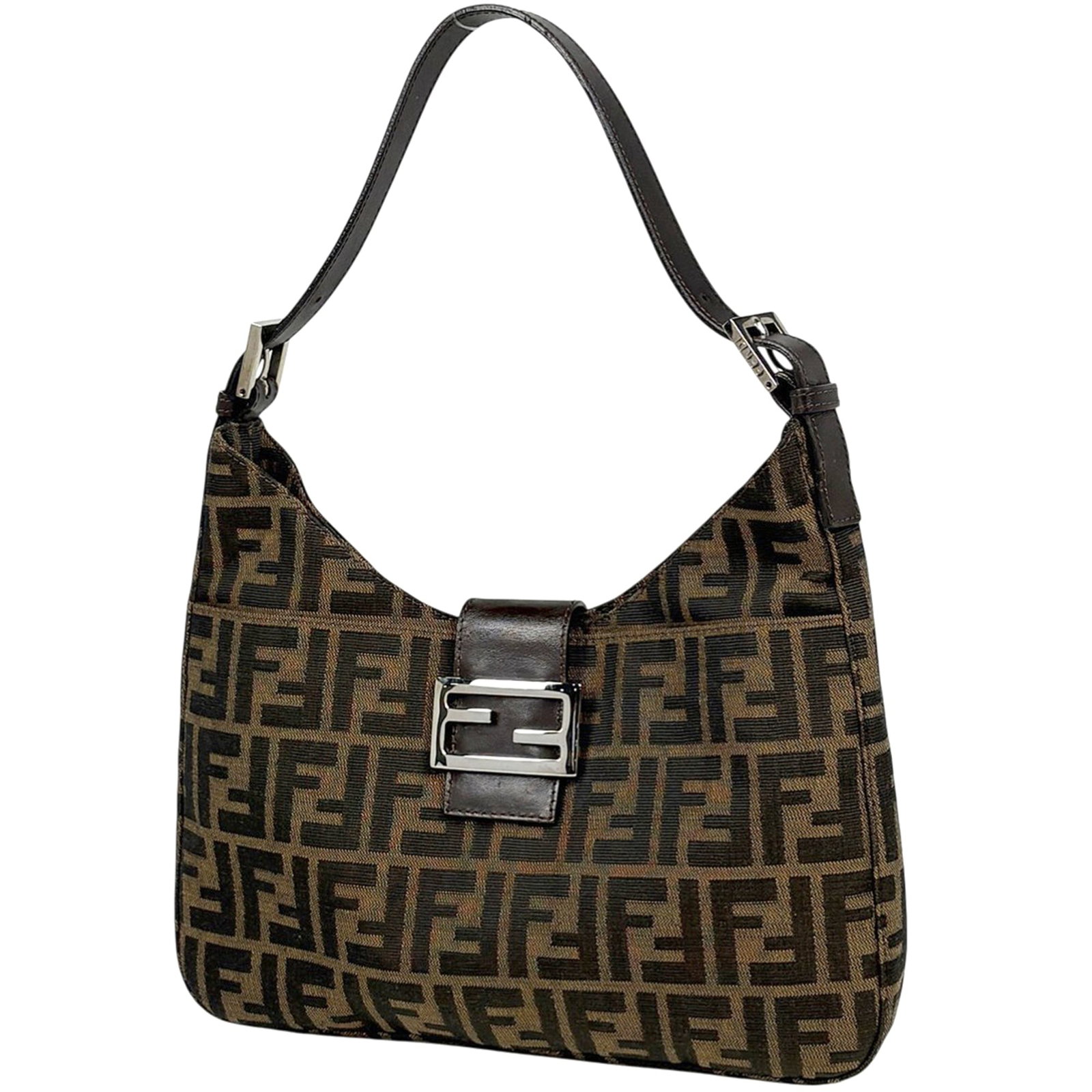 Fendi shoulder canvas leather bag (1 of 8)