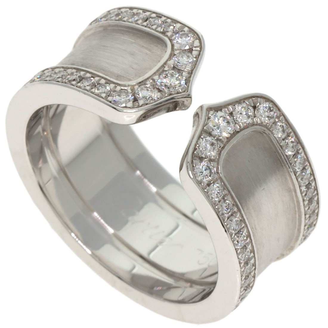CARTIER C2 LM edge diamond ring in white gold. (1 of 11)