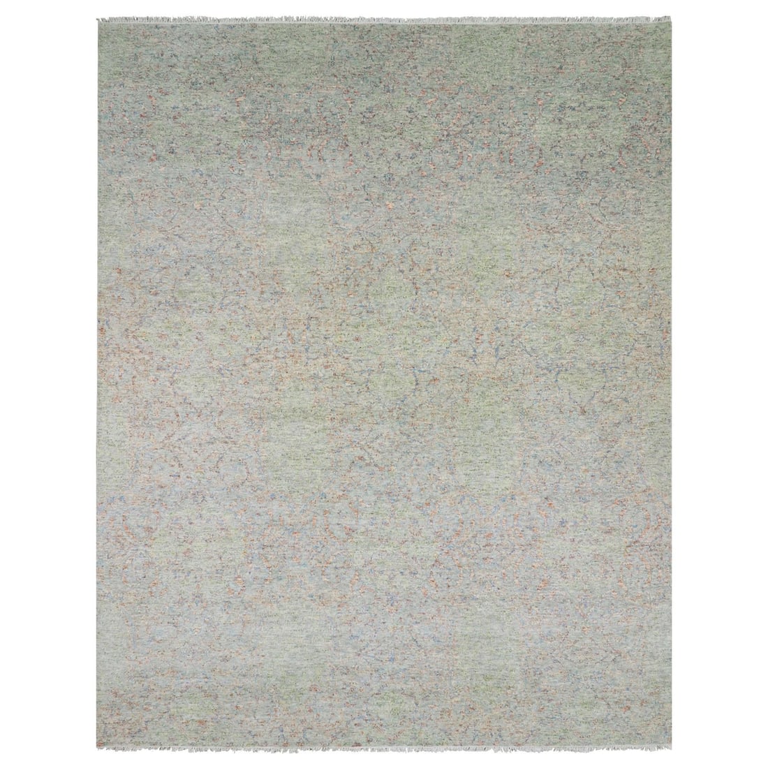 12'x15'2" Oversize Wool Obscured and Subtle Collection Oriental Rug: 12'x15'2" Oversize Wool Obscured and Subtle Collection Oriental Rug Experience the rich beauty of India with this stunning 12'x15'2" hand-knotted wool oriental rug, boasting a subtle yet striking