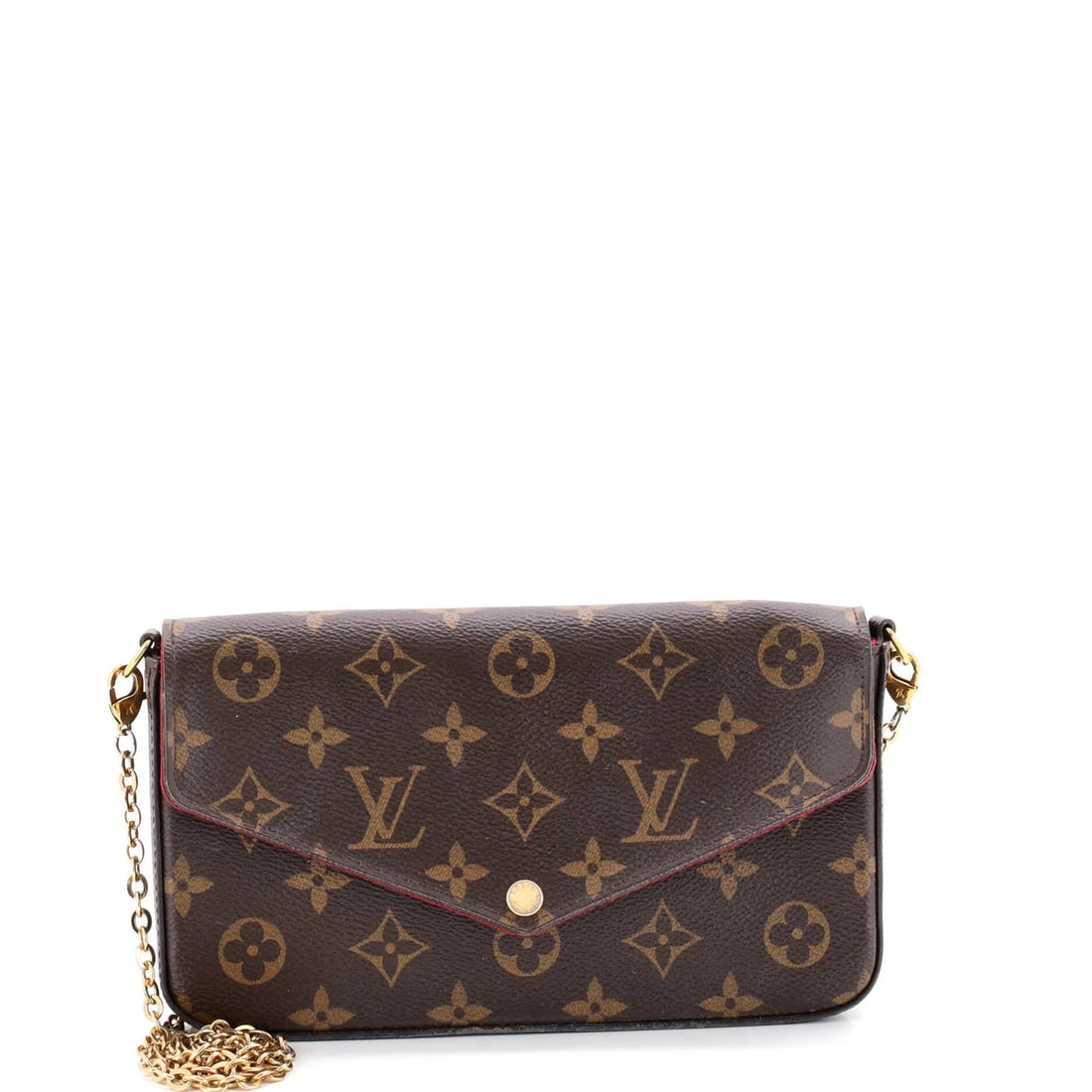 Louis Vuitton Felicie Pochette Monogram Canvas: Louis Vuitton Felicie Pochette Monogram Canvas The Louis Vuitton Felicie Pochette Monogram Canvas is a timeless, cross-body bag that exudes classic elegance with its iconic monogram pattern and rich
