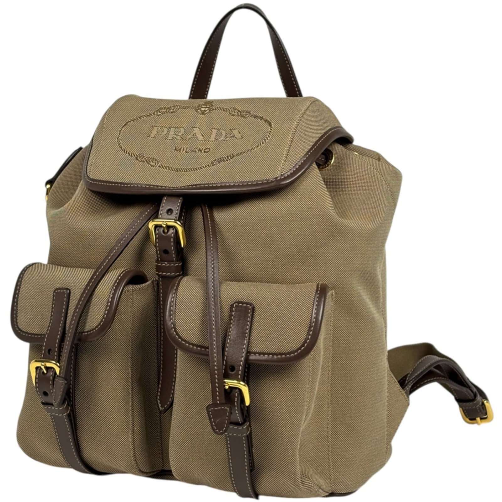 Canvas leather backpack by Prada (1 of 8)
