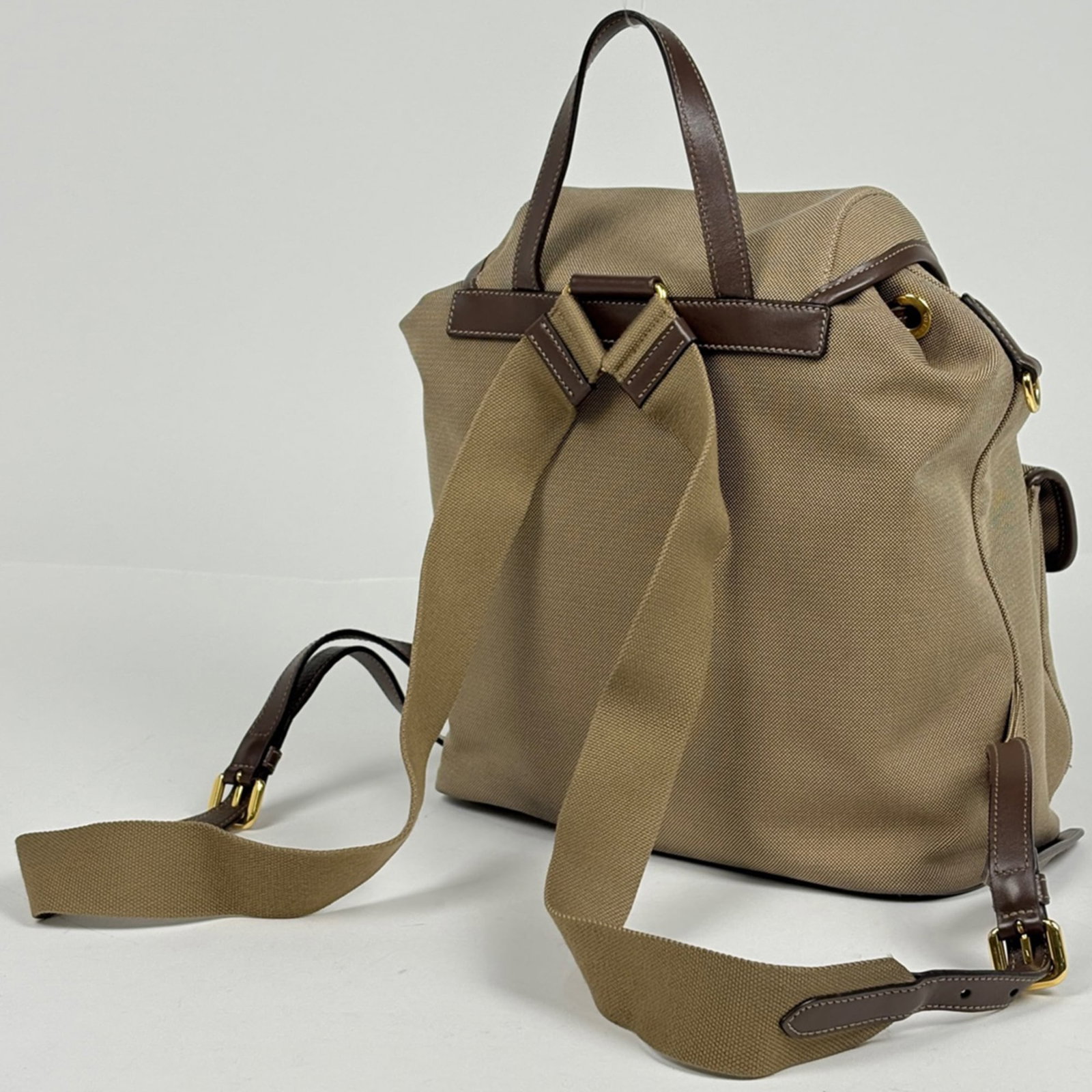 Canvas leather backpack by Prada - 2