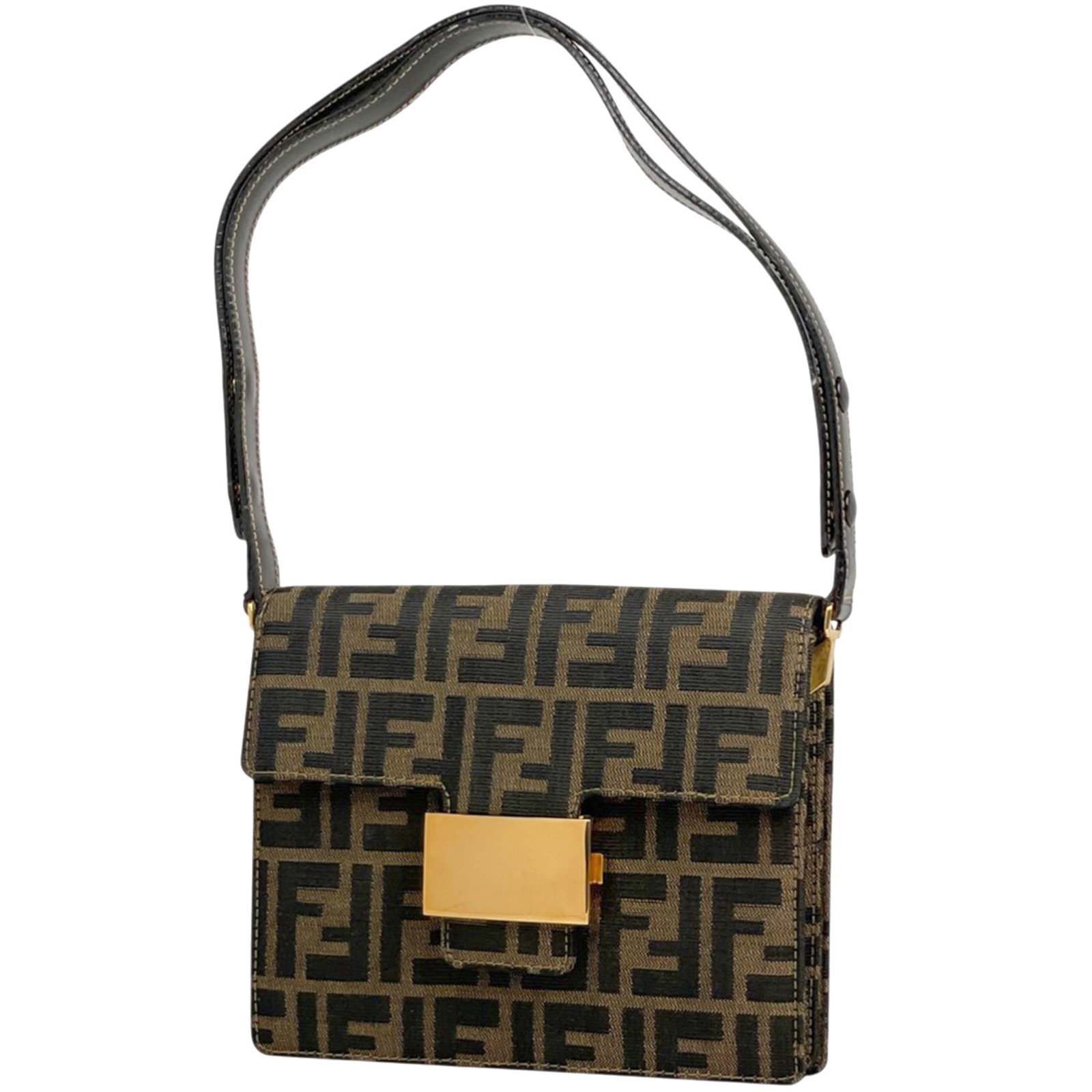 Fendi Canvas Leather Shoulder Bag (1 of 9)