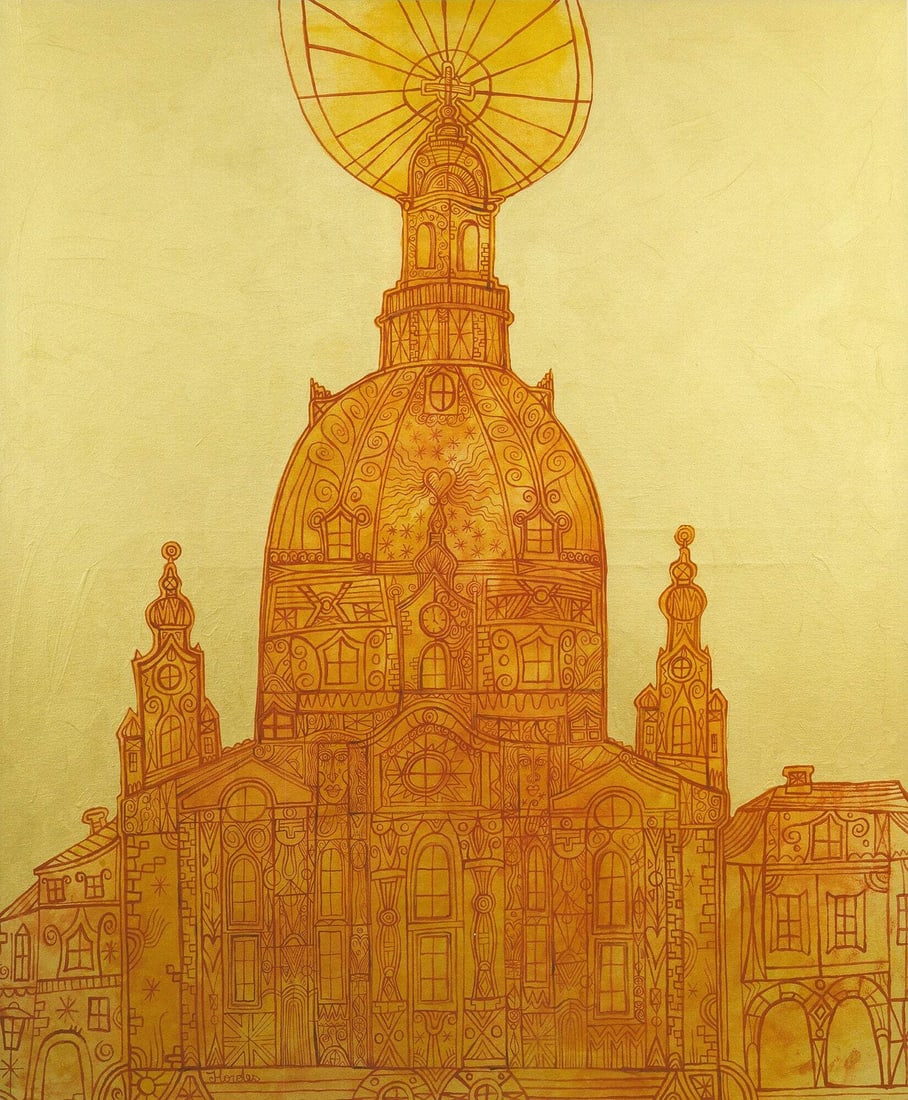 Contemporary Lithograph Offset 2007 HORST KORDES Dreamland IV 20.75" x 17.25 (1 of 4)