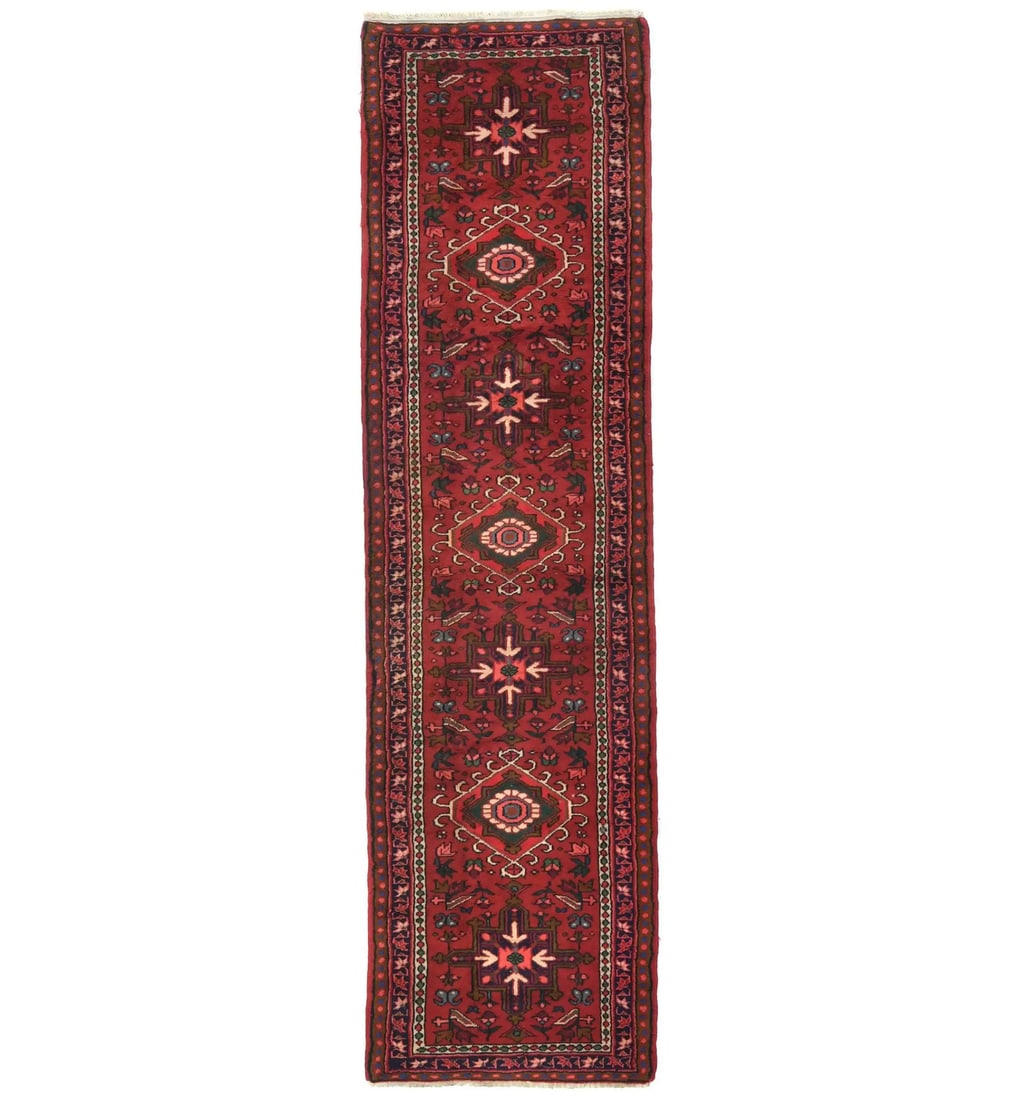 Geometric Tribal Design Vintage 2'4X9'6 Handmade Oriental Runner Rug Carpet: Geometric Tribal Design Vintage 2'4X9'6 Handmade Oriental Runner Rug Carpet Experience the rich beauty of traditional Western Asia craftsmanship with this stunning vintage 2'4 x 9'6 handmade Oriental