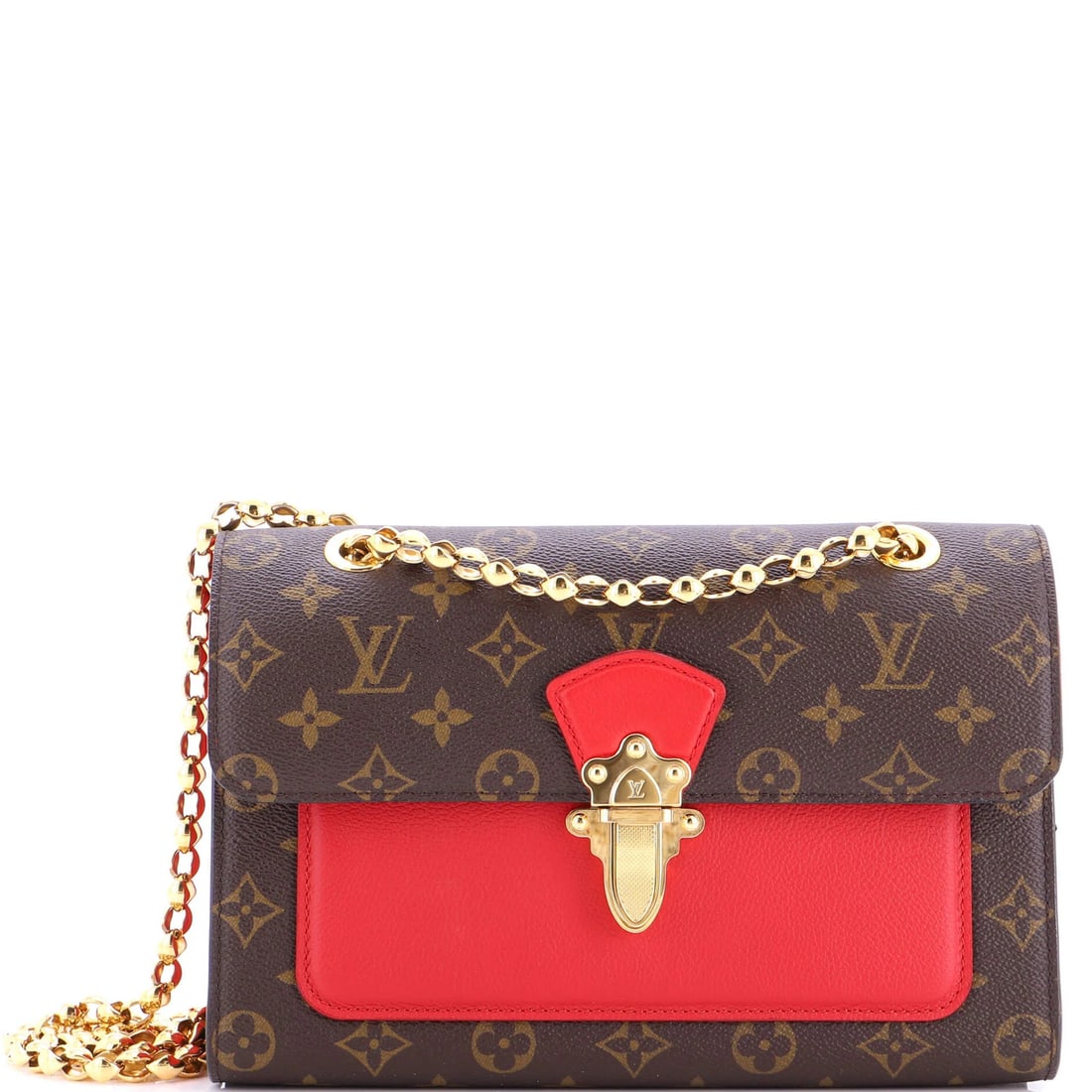 Louis Vuitton is a Victoire Handbag with Monogram Canvas and Leather. (1 of 6)