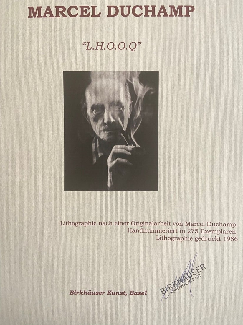 Marcel Duchamp is a lithograph. - 8