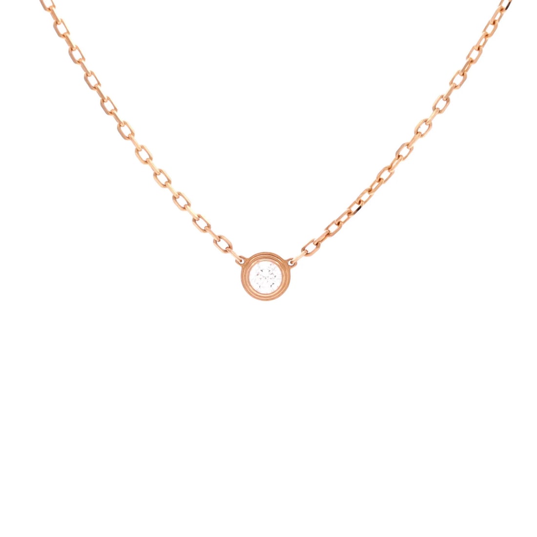 Cartier D'Amour Pendant Necklace 18K Rose Gold with Diamond Small (1 of 4)