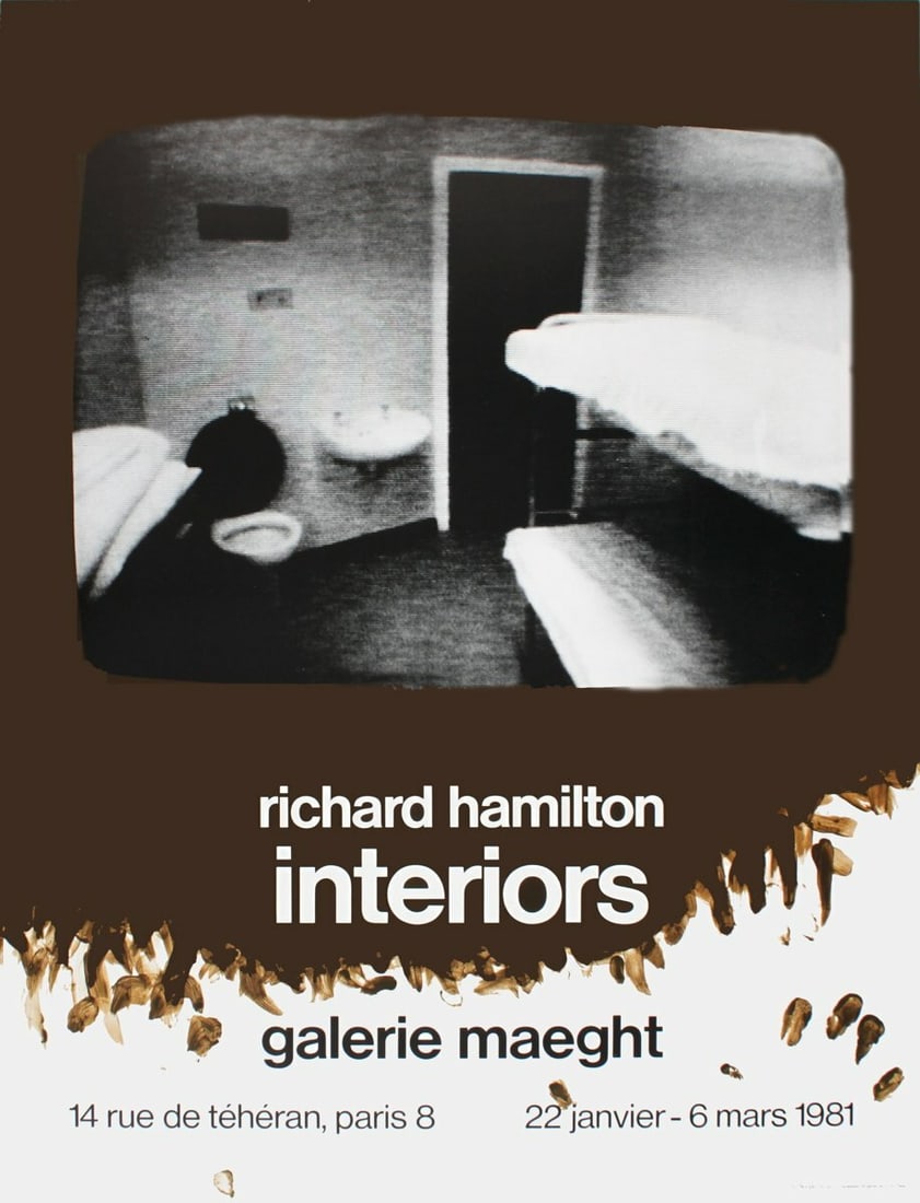 RICHARD HAMILTON Interiors 31.5" x 23.5" Poster 1981 Pop Art Black & White Brow: RICHARD HAMILTON Interiors 31.5" x 23.5" Poster 1981 Pop Art Black & White Brow Add a touch of modernist flair to your space with this iconic 1981 offset lithograph poster by Richard Hamilton, one of 