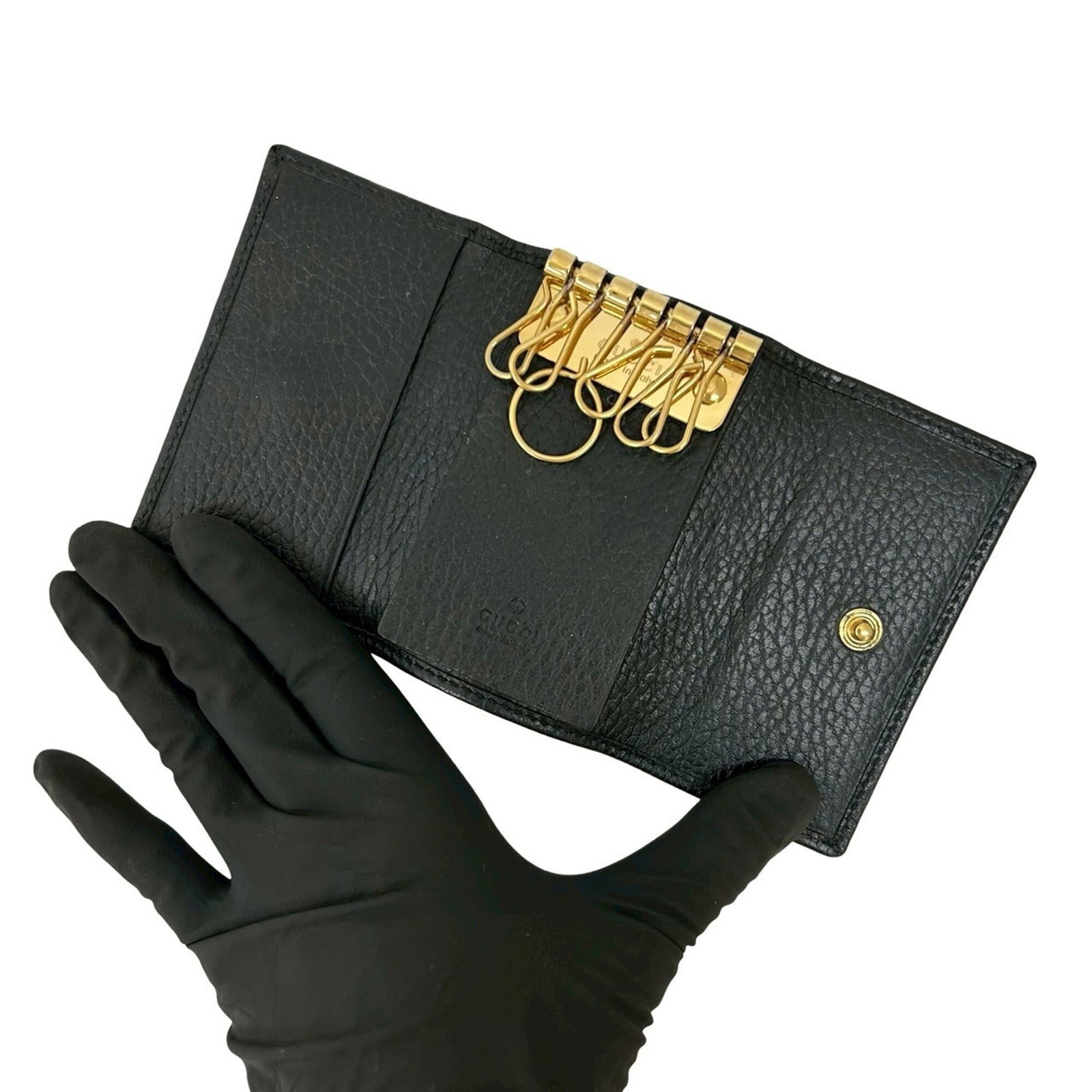 Gucci leather keyring - 7