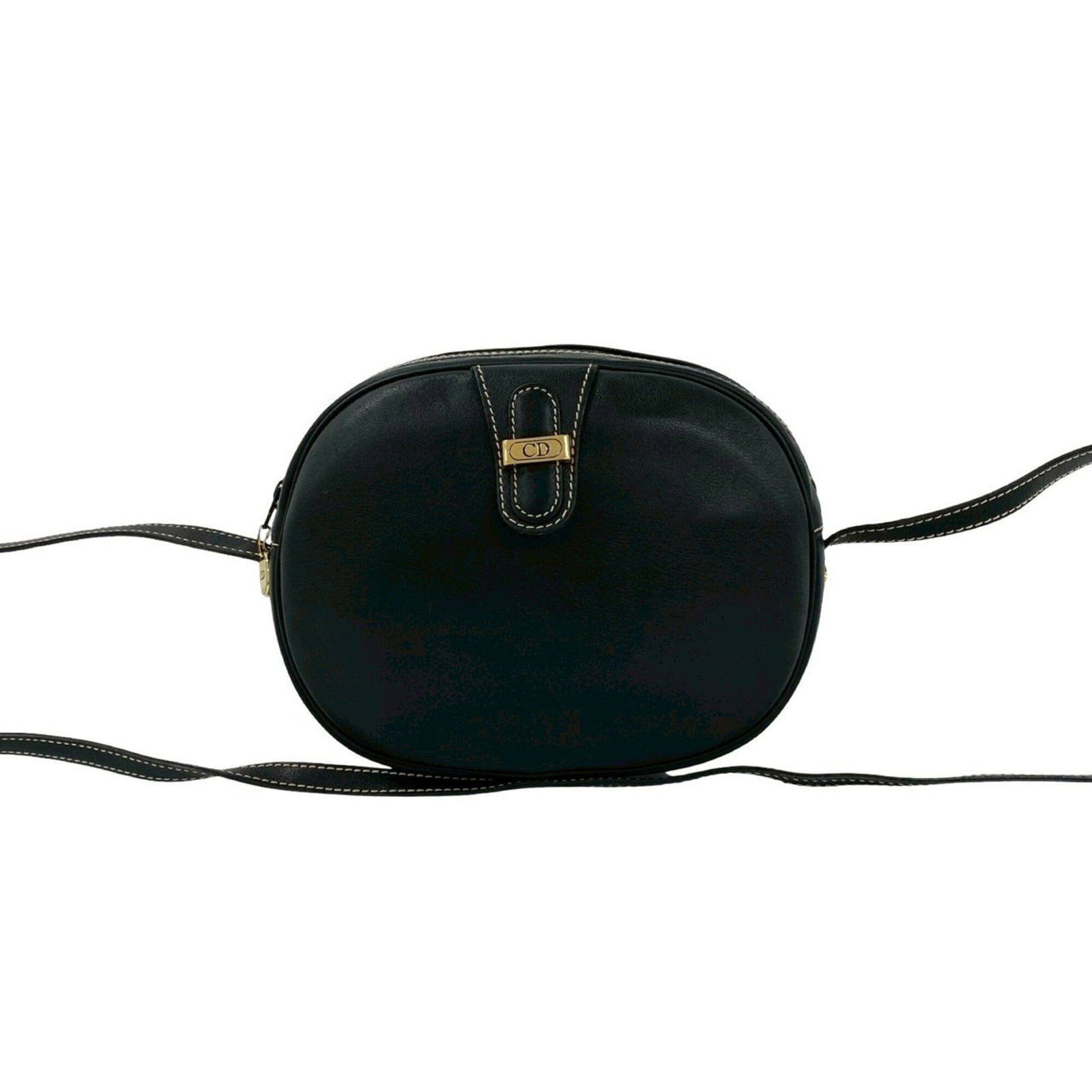 Christian Dior Shoulder Bag Leather: Christian Dior Shoulder Bag Leather A sleek and sophisticated shoulder bag from Christian Dior, the Pochette is a timeless classic that exudes elegance with its black leather exterior and understated