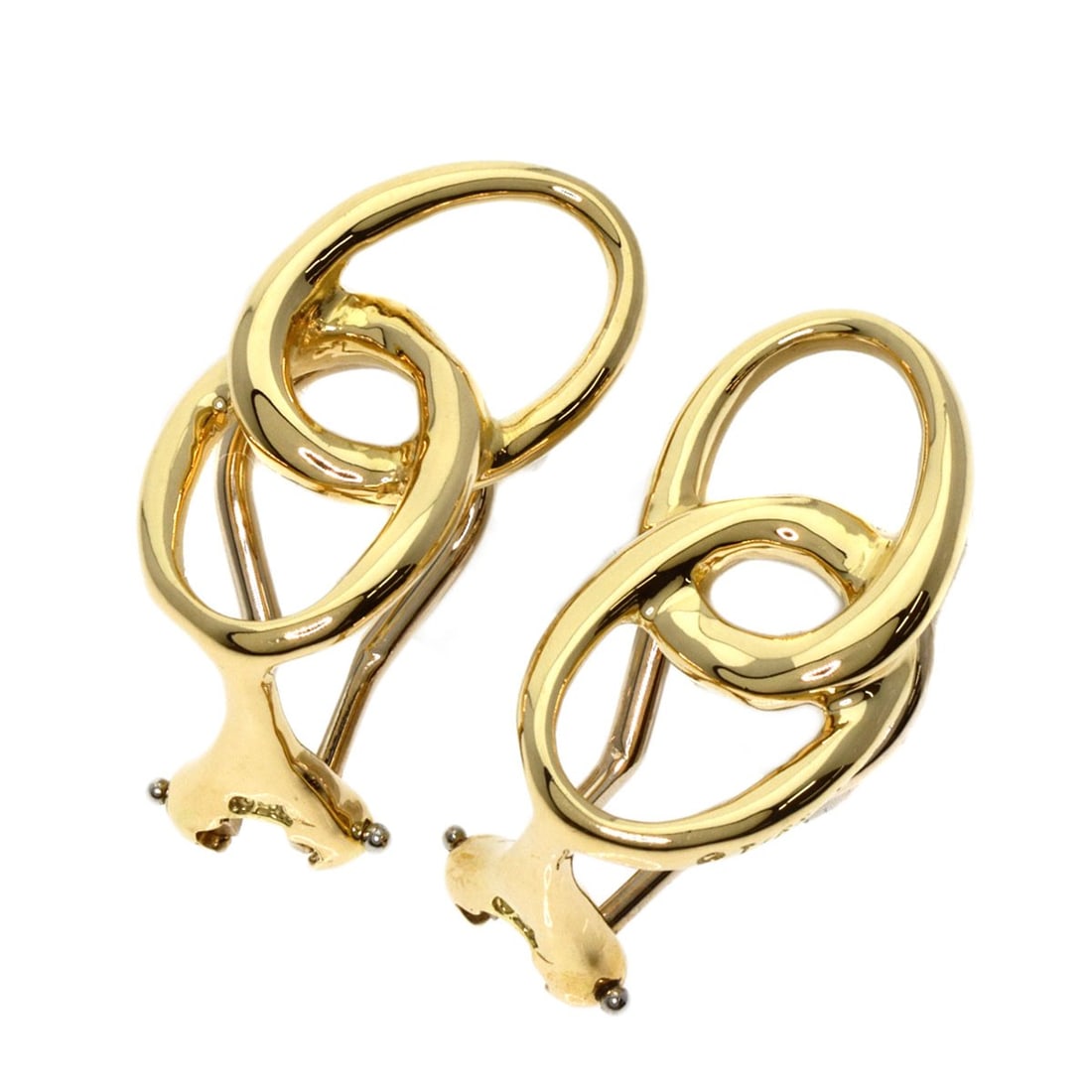 TIFFANY&Co. Double loop Earring K18 Yellow Gold (1 of 5)