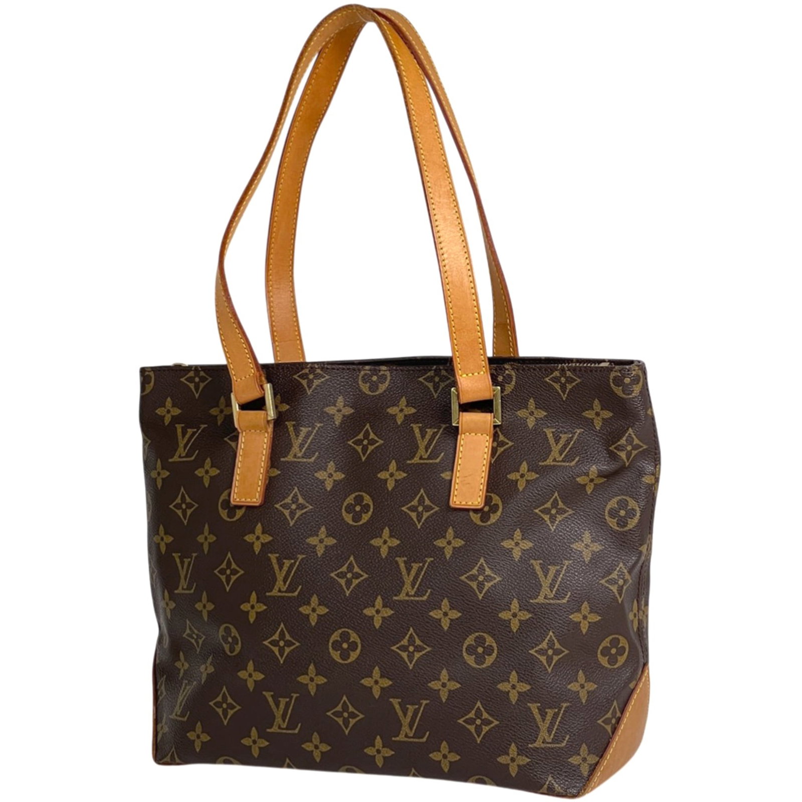 Louis Vuitton Monogram Tote Bag: Louis Vuitton Monogram Tote Bag A timeless classic, this Louis Vuitton Monogram Tote Bag exudes elegance with its iconic brown monogram pattern and sturdy shoulder strap. With its spacious interior