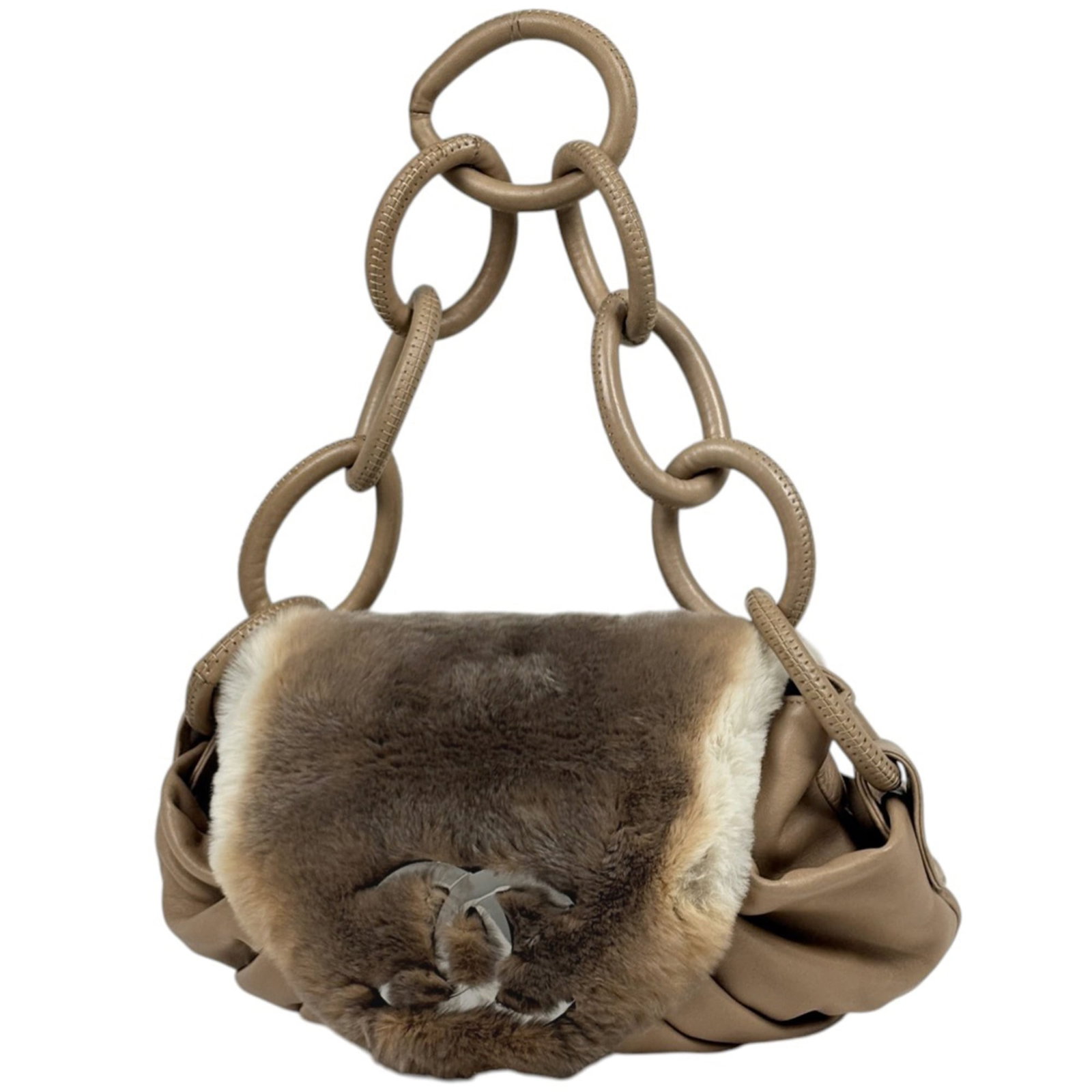 Chanel fur handbag leather (1 of 10)