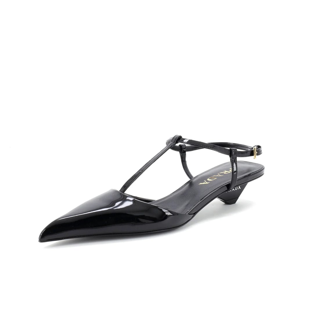 Prada Women's Logo Heel Slingback Pumps Patent (1 of 5)