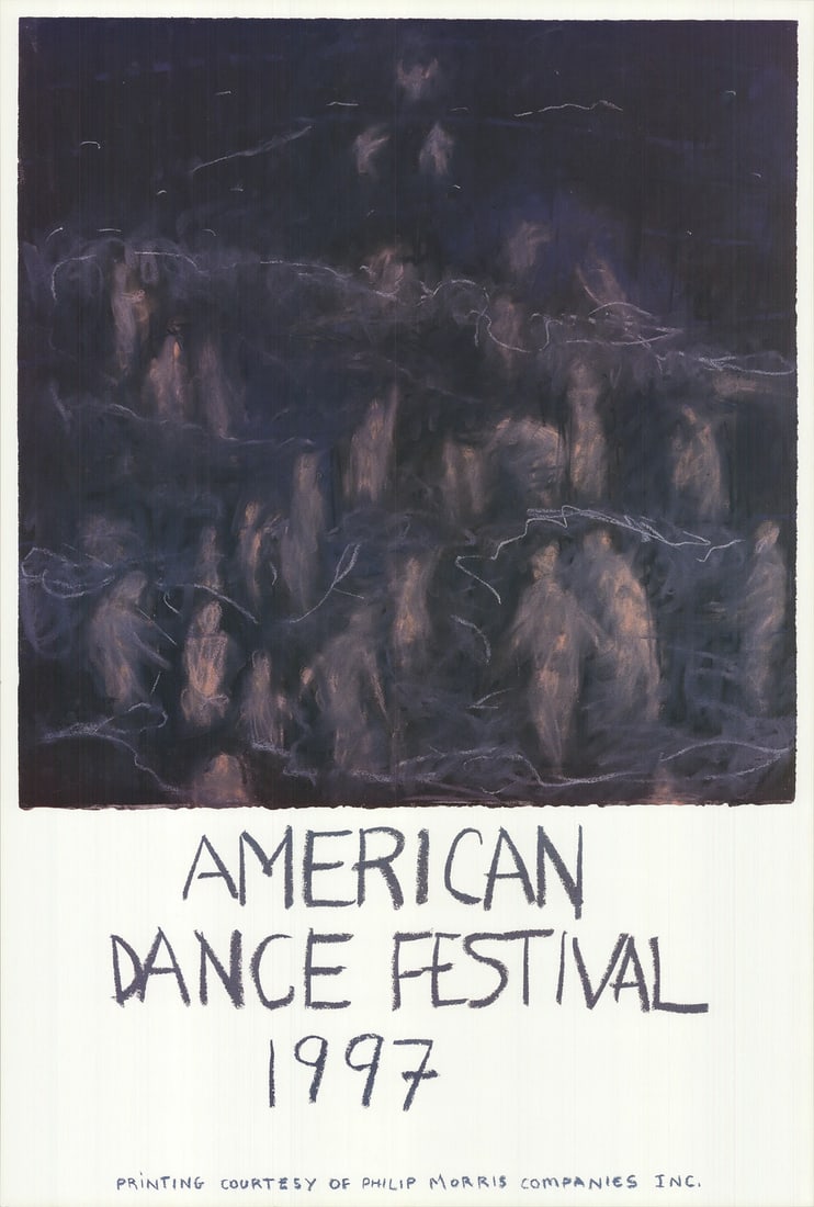 American Jennifer Bartlett Lithograph Offset 1997 Dance Festival 36.5" x 24.75 (1 of 4)