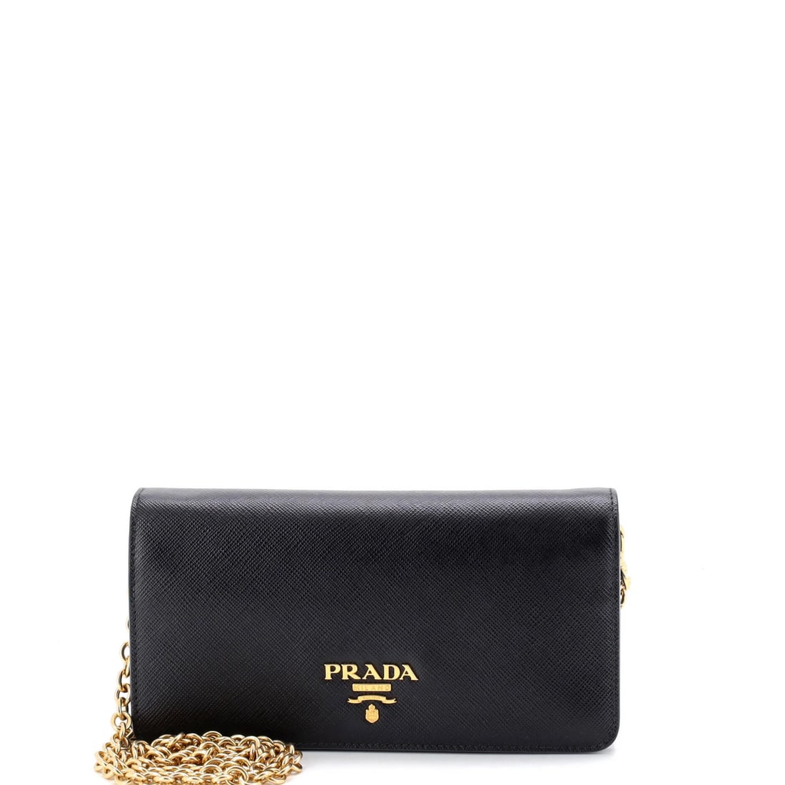 Prada Wristlet Saffiano Leather Mini Wallet on Chain (1 of 6)