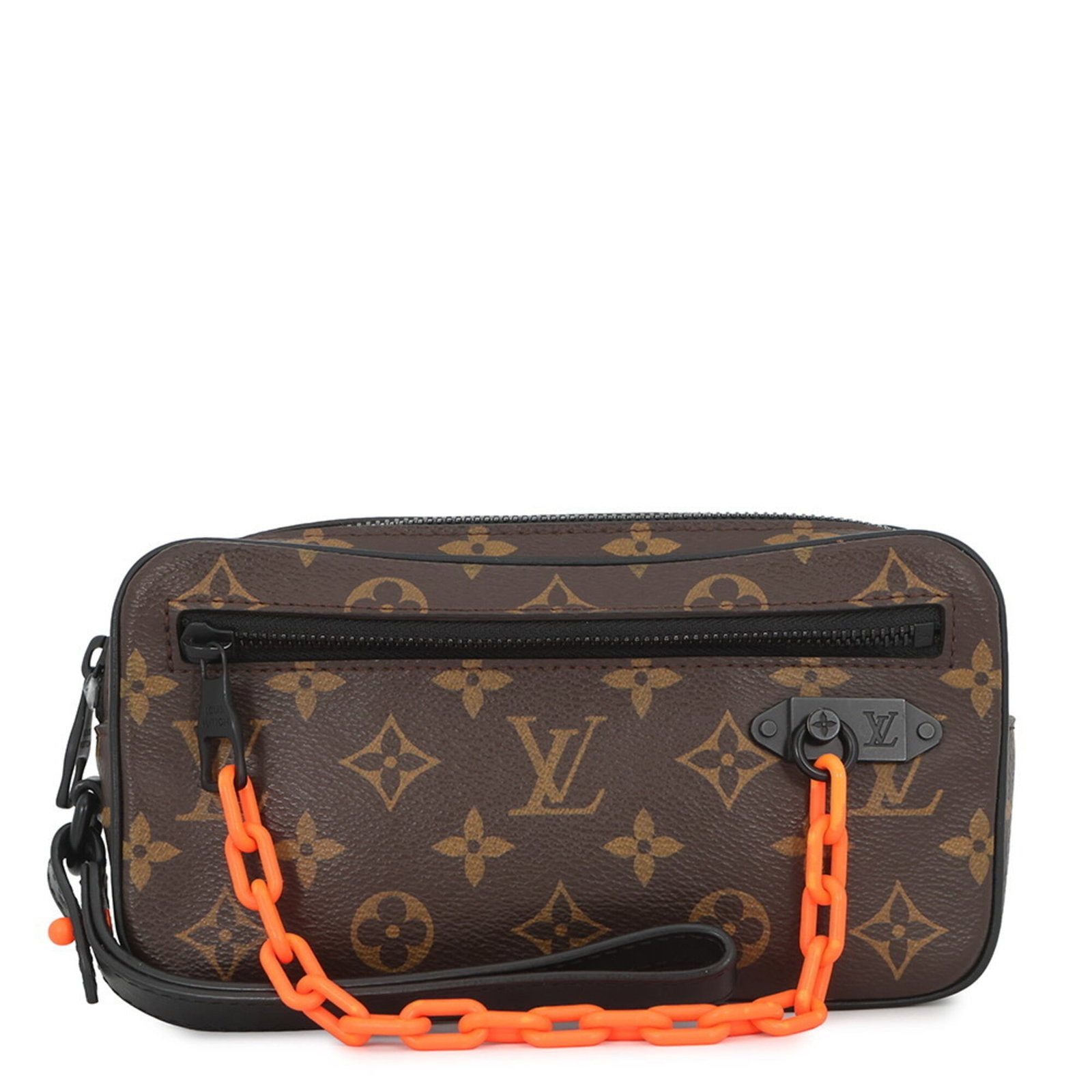 Louis Vuitton Pochette Monogram: Louis Vuitton Pochette Monogram The iconic Louis Vuitton Pochette Monogram is a timeless and sophisticated accessory, boasting the signature monogram pattern in sleek black. With its compact size and