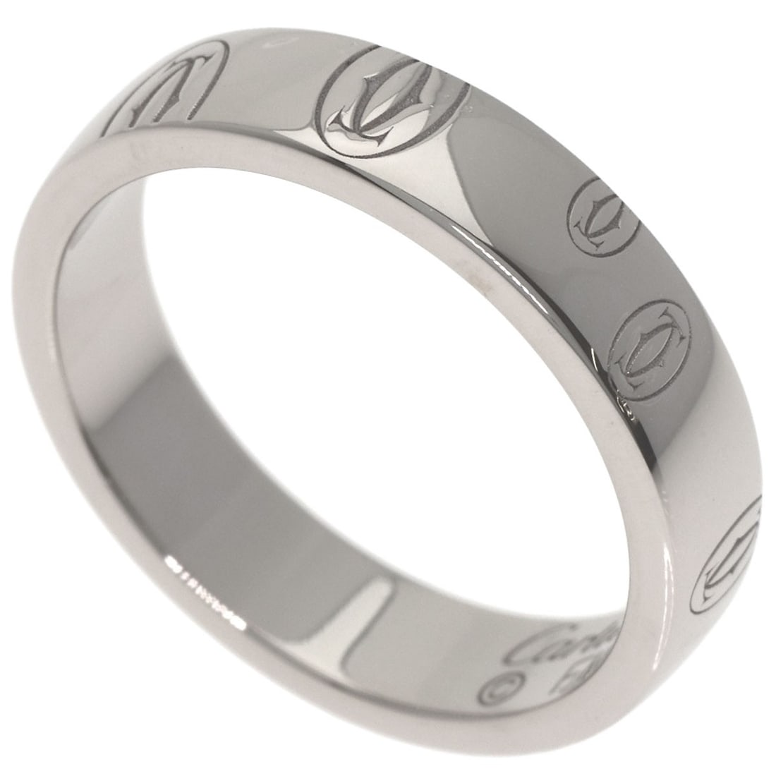 CARTIER White Gold Happy Birthday Ring K18: CARTIER White Gold Happy Birthday Ring K18 A stunning Cartier white gold ring, crafted from K18 metal for exceptional durability and brilliance, makes this Happy Birthday Ring a timeless treasure.