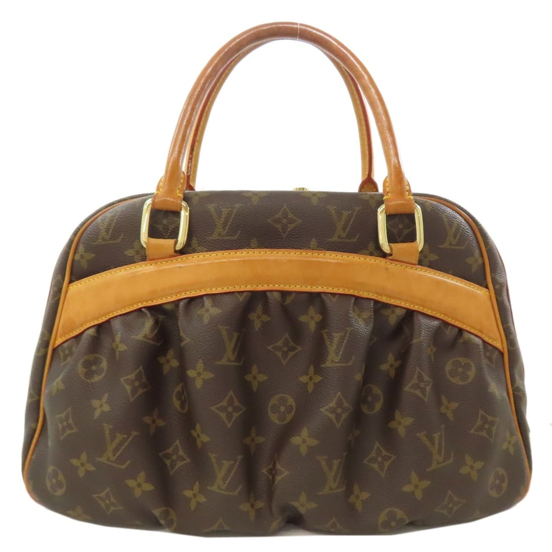 LOUIS VUITTON M40058 Mizzi Handbag Monogram canvas: LOUIS VUITTON M40058 Mizzi Handbag Monogram canvas Experience the timeless elegance of Louis Vuitton with this exquisite M40058 Mizzi Handbag, boasting iconic monogram canvas exterior and rich,