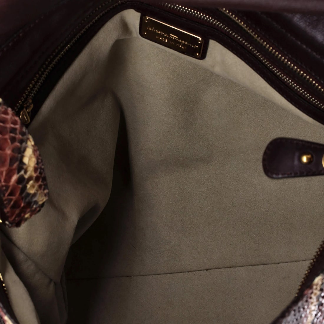 Salvatore Ferragamo medium satchel in python. - 5