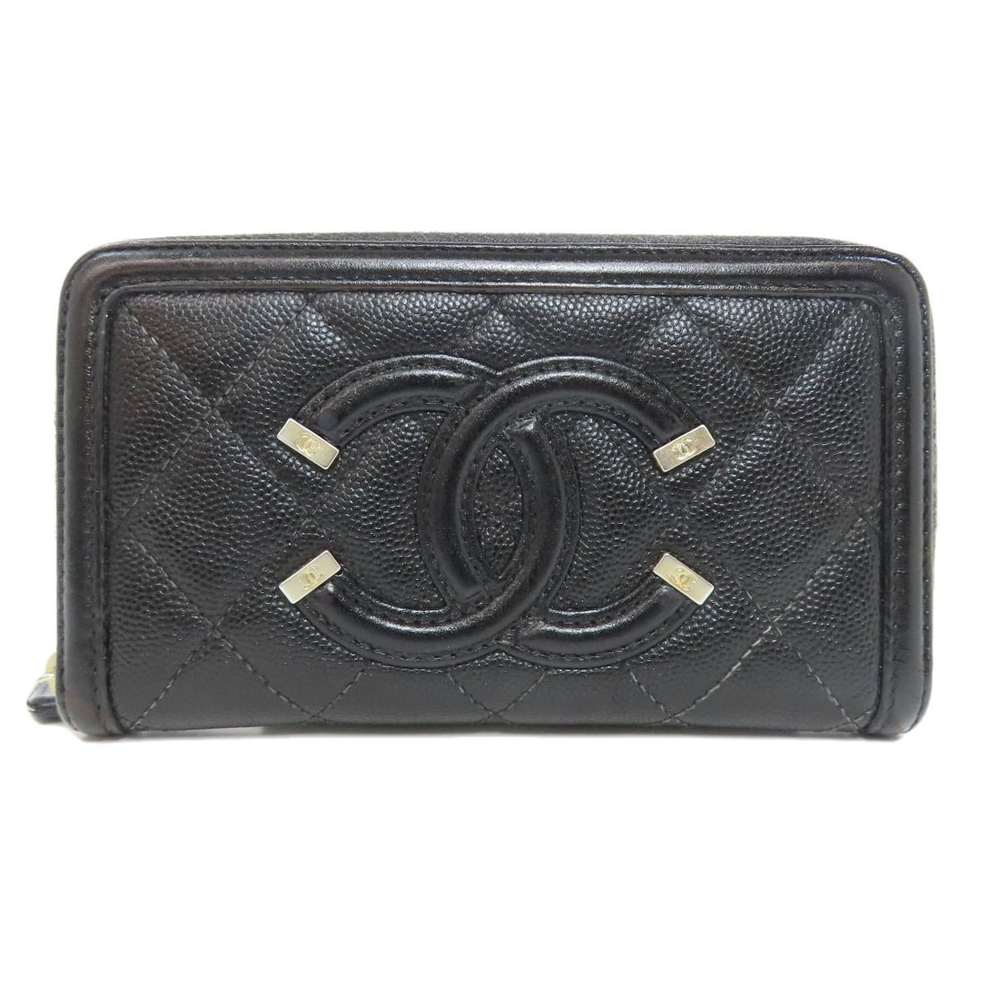 CHANEL Matelasse GoldHardware Long wallet (with coin pocket) Grained (1 of 20)