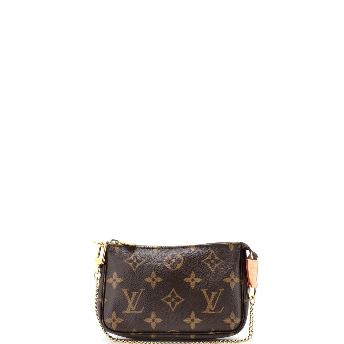 Mini Monogram Canvas Pochette Louis Vuitton: Mini Monogram Canvas Pochette Louis Vuitton Elevate your everyday style with the iconic Mini Monogram Canvas Pochette Louis Vuitton, boasting the classic LV monogram pattern on a rich brown canvas ext