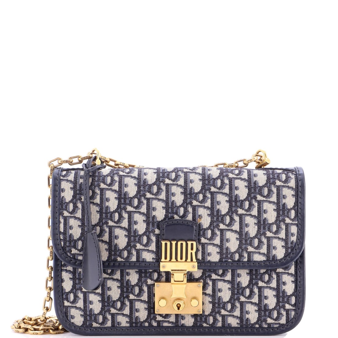 Christian Dior medium canvas oblique flap bag: Christian Dior medium canvas oblique flap bag A stunning Christian Dior medium canvas oblique flap bag in a beautiful blue hue, complete with a chic clochette and adjustable strap. This timeless