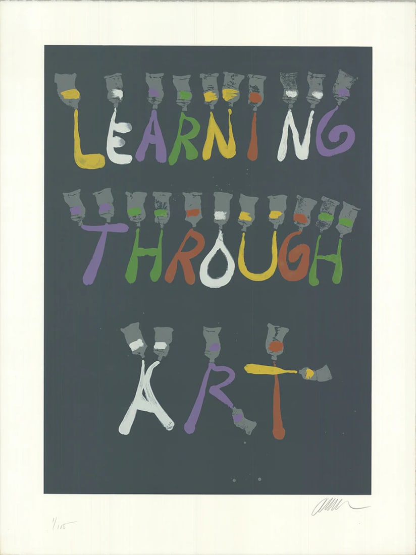PIERRE FERNANDEZ ARMAN Learning Through Art SIGNED 37" x 28" Serigraph 1984 500 (1 of 5)
