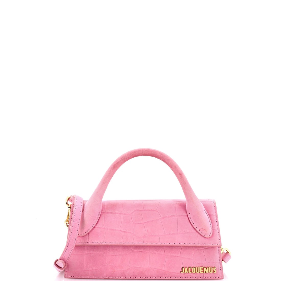 Jacquemus Le Chiquito is a long leather bag: Jacquemus Le Chiquito is a long leather bag The Jacquemus Le Chiquito is a stunning long leather bag that exudes effortless chic. Its signature pink hue and sleek design make it the perfect accessory