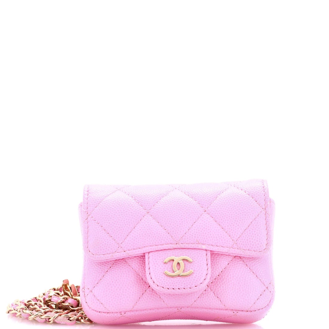 Chanel Classic Quilted Caviar Mini Chain Belt Bag: Chanel Classic Quilted Caviar Mini Chain Belt Bag The Chanel Classic Quilted Caviar Mini Chain Belt Bag is a timeless and stylish accessory that exudes luxury. This adorable mini belt bag boasts a