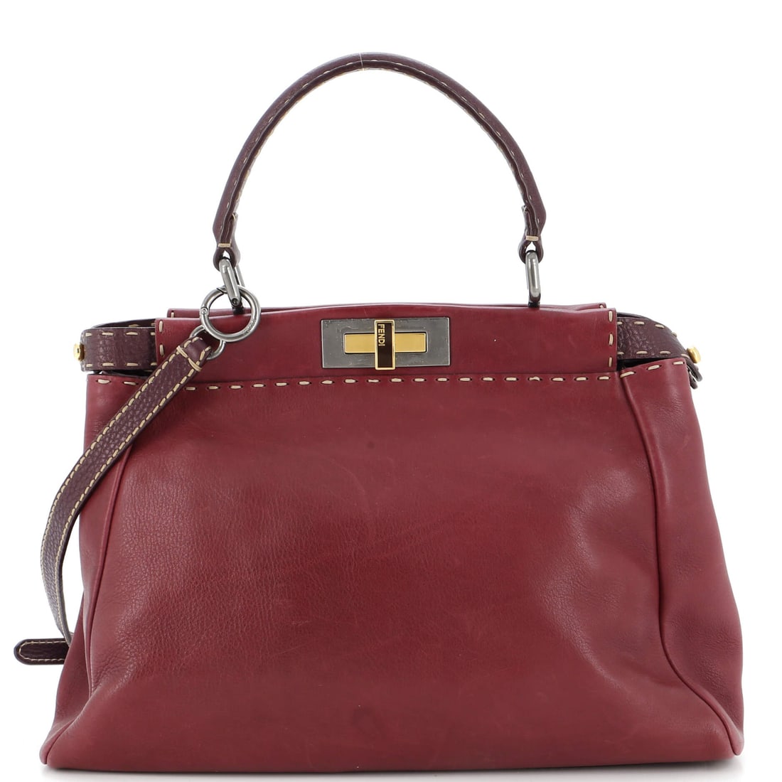 Fendi Selleria Peekaboo Bag Leather Medium (1 of 8)