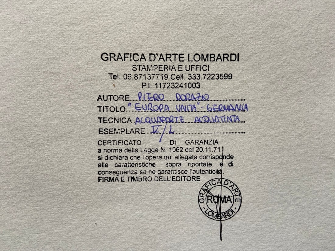 Piero Dorazio Etching Numbered Published - 7