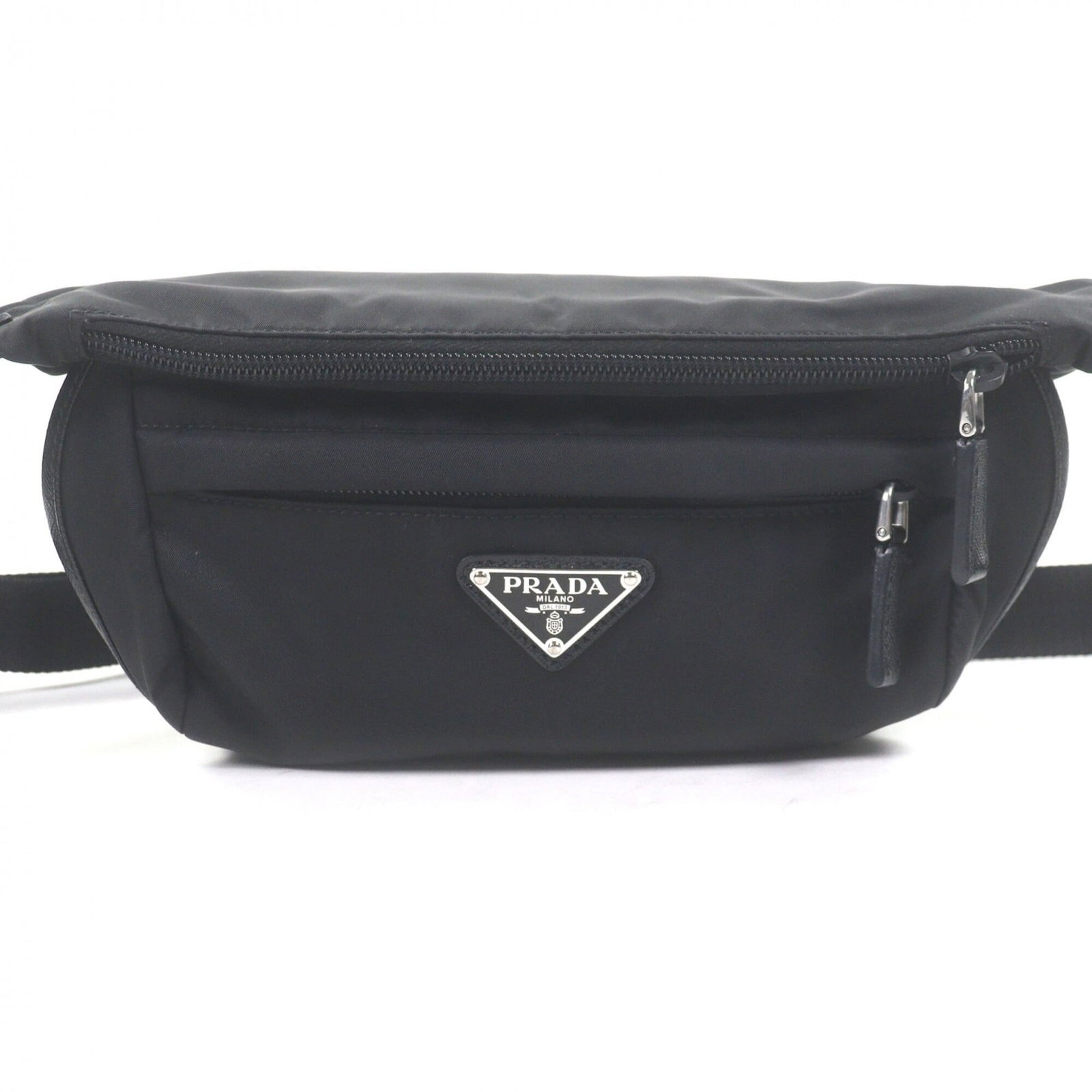 Prada Saffiano Leather Sling Polyamide Triangle Bag (1 of 11)