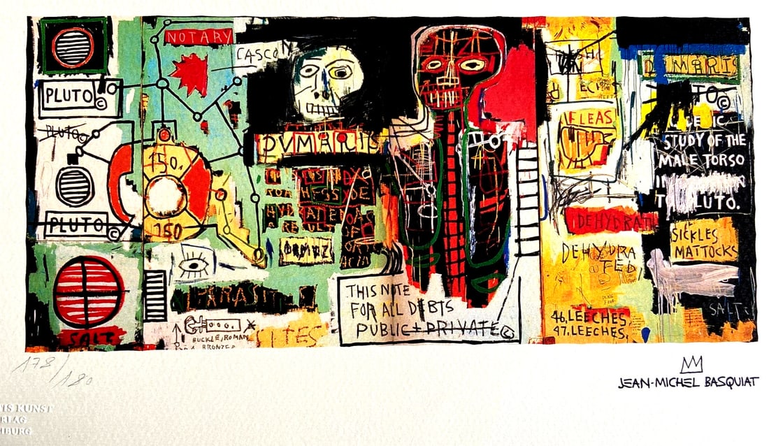 Jean-Michel Basquiat is a lithograph. (1 of 12)