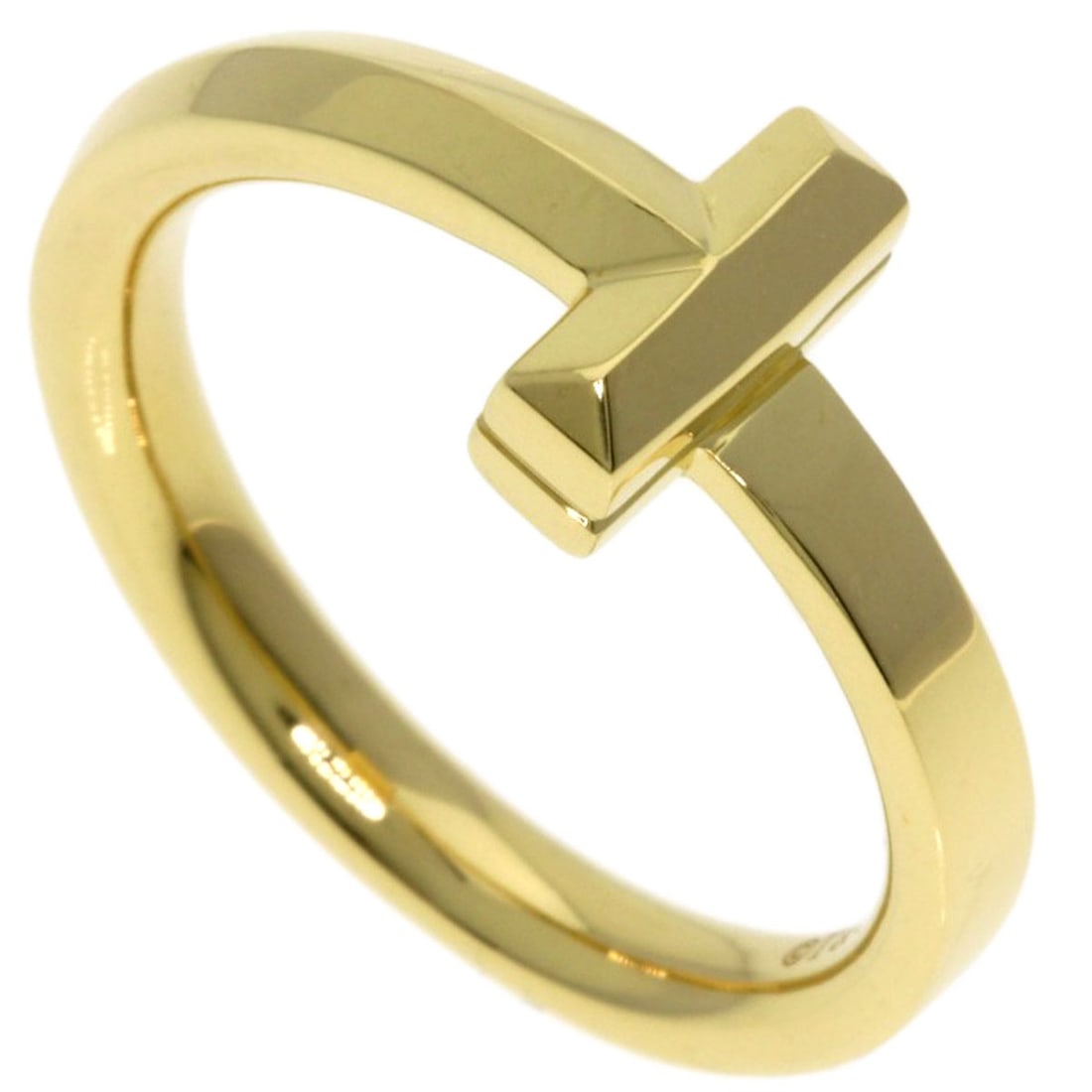 TIFFANY&Co. T One Narrow Ring K18 Yellow Gold: TIFFANY&Co. T One Narrow Ring K18 Yellow Gold A stunning Tiffany&Co. T One Narrow Ring in K18 yellow gold, this sleek and sophisticated design is set apart by its exceptional quality and timeless