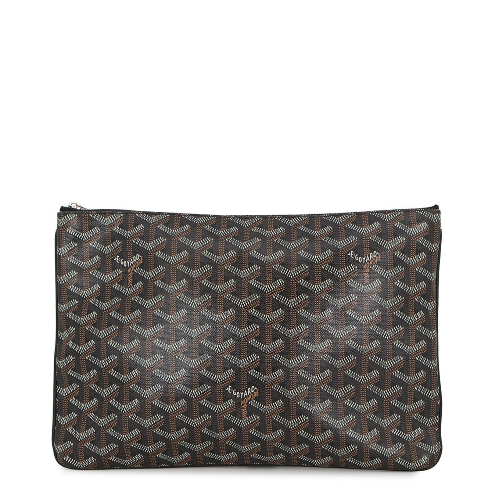 Goyard Clutch Bag, Handbag Pvc, Leather: Goyard Clutch Bag, Handbag Pvc, Leather A sleek and sophisticated Goyard clutch bag, crafted from a unique blend of PVC and leather, adds a touch of edgy elegance to any outfit. With its striking blac