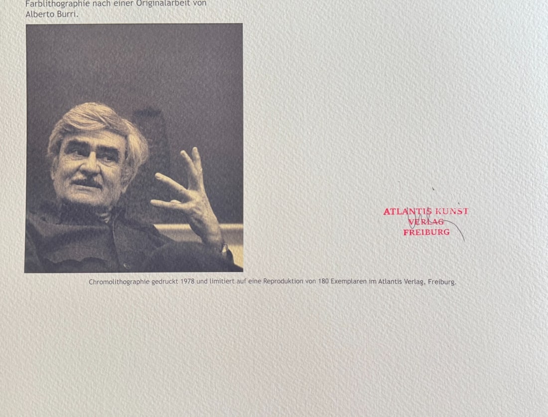 Alberto Burri lithograph numbered. - 12