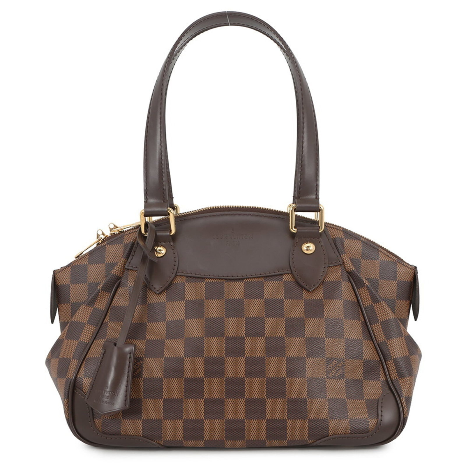 Louis Vuitton is a handbag: Louis Vuitton is a handbag A stunning Louis Vuitton handbag in mint condition, boasting the iconic Damier Canvas and Ebene patterns, with sleek gold hardware and a sturdy zipper closure. This timeless