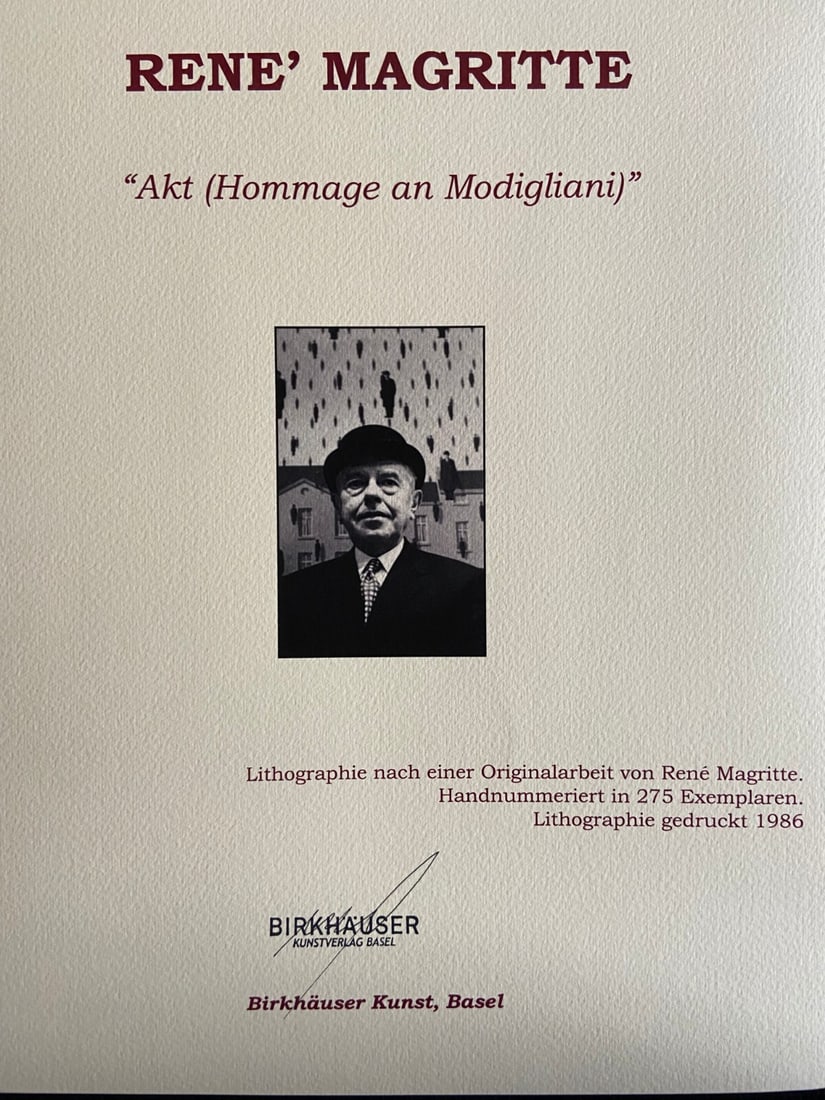 Ren Magritte Numbered Lithograph - 8