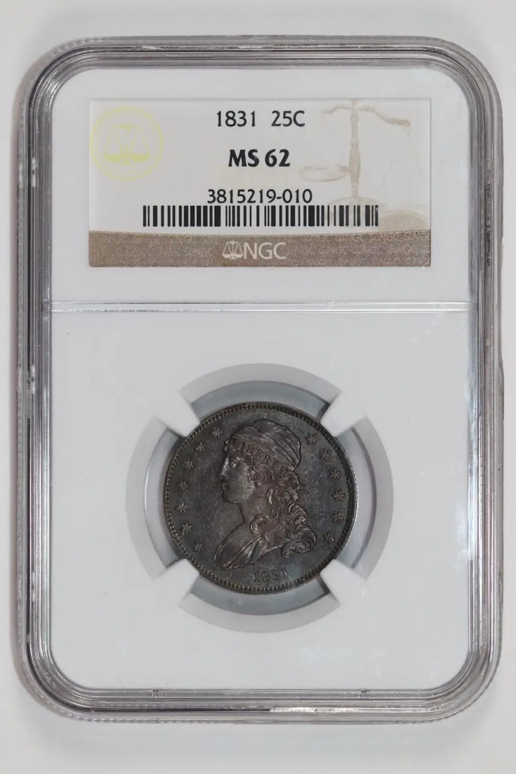 1831 CAPPED BUST QUARTER NGC MS62 (1 of 2)