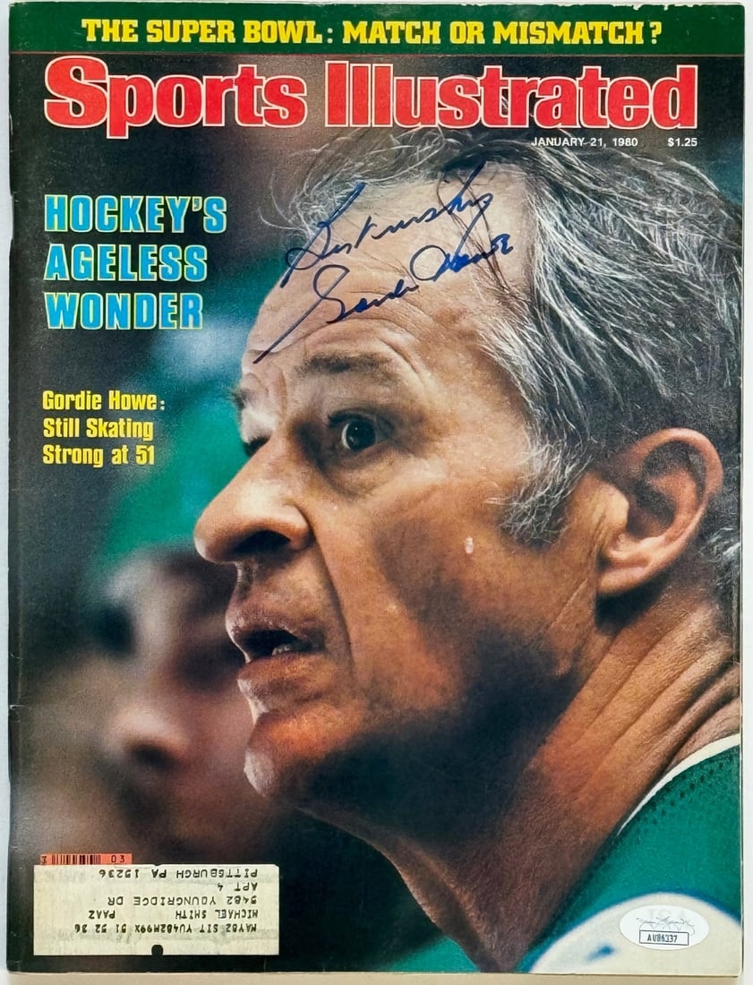 Gordie Howe Autographed Sports Illustrated Magazine January 21 1980 (JSA) (1 of 2)