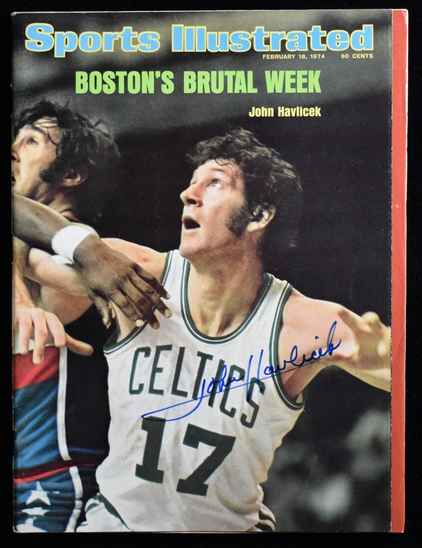 John Havlicek HOF Signed 1974 Sports Illustrated Magazine NO LABEL Celtics JSA: John Havlicek HOF Signed 1974 Sports Illustrated Magazine NO LABEL Celtics JSA Get ready to relive the glory days of the Boston Celtics with this iconic 1974 Sports Illustrated magazine featuring the