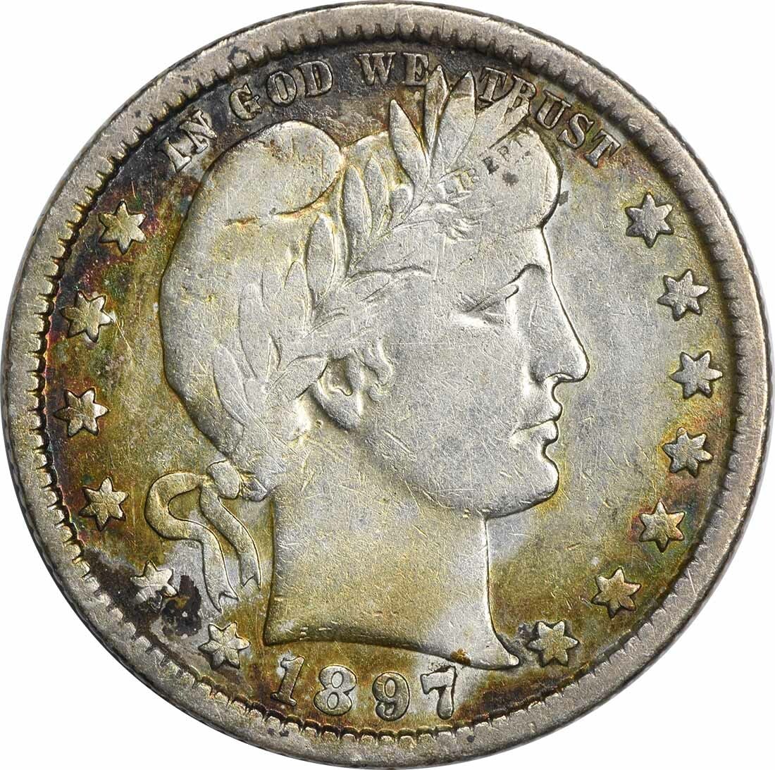 1897-O Barber Silver Quarter VF Uncertified (1 of 2)