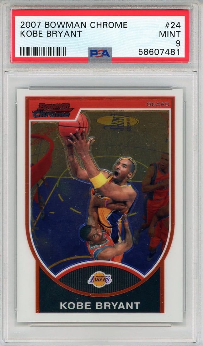 Kobe Bryant 2007 Bowman Chrome Card #24 (PSA Mint 9) (1 of 2)