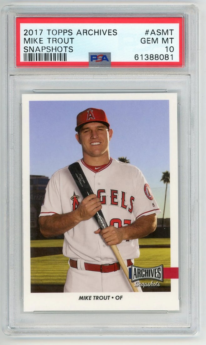 Mike Trout 2017 Topps Archives Snapshots #ASMT PSA MT 10 (1 of 2)