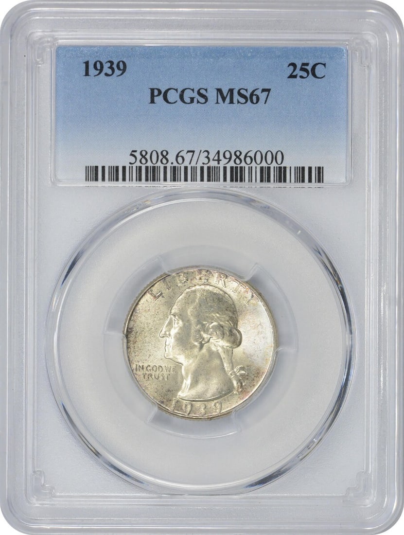 1939-P Washington Quarter MS67 PCGS (1 of 1)