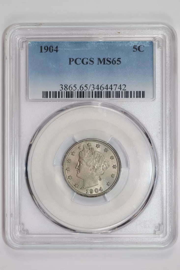 1904 LIBERTY V NICKEL PCGS MS65 (1 of 2)